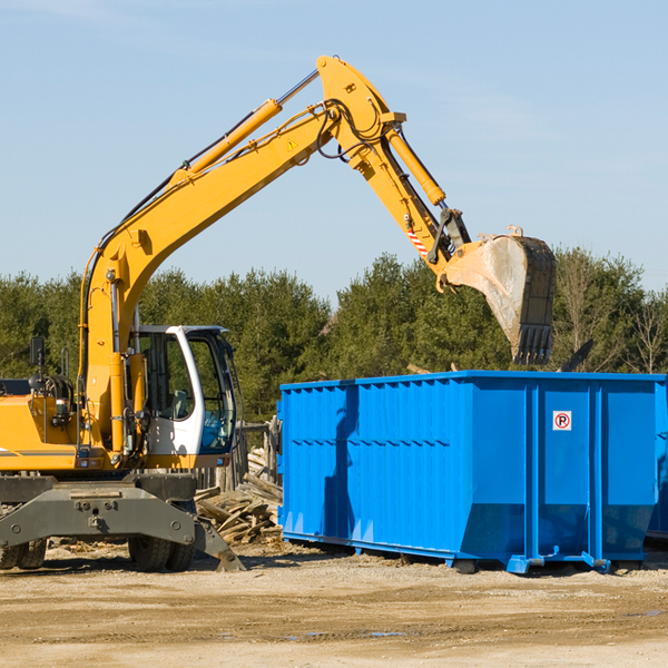 how does a residential dumpster rental service work in Harriet